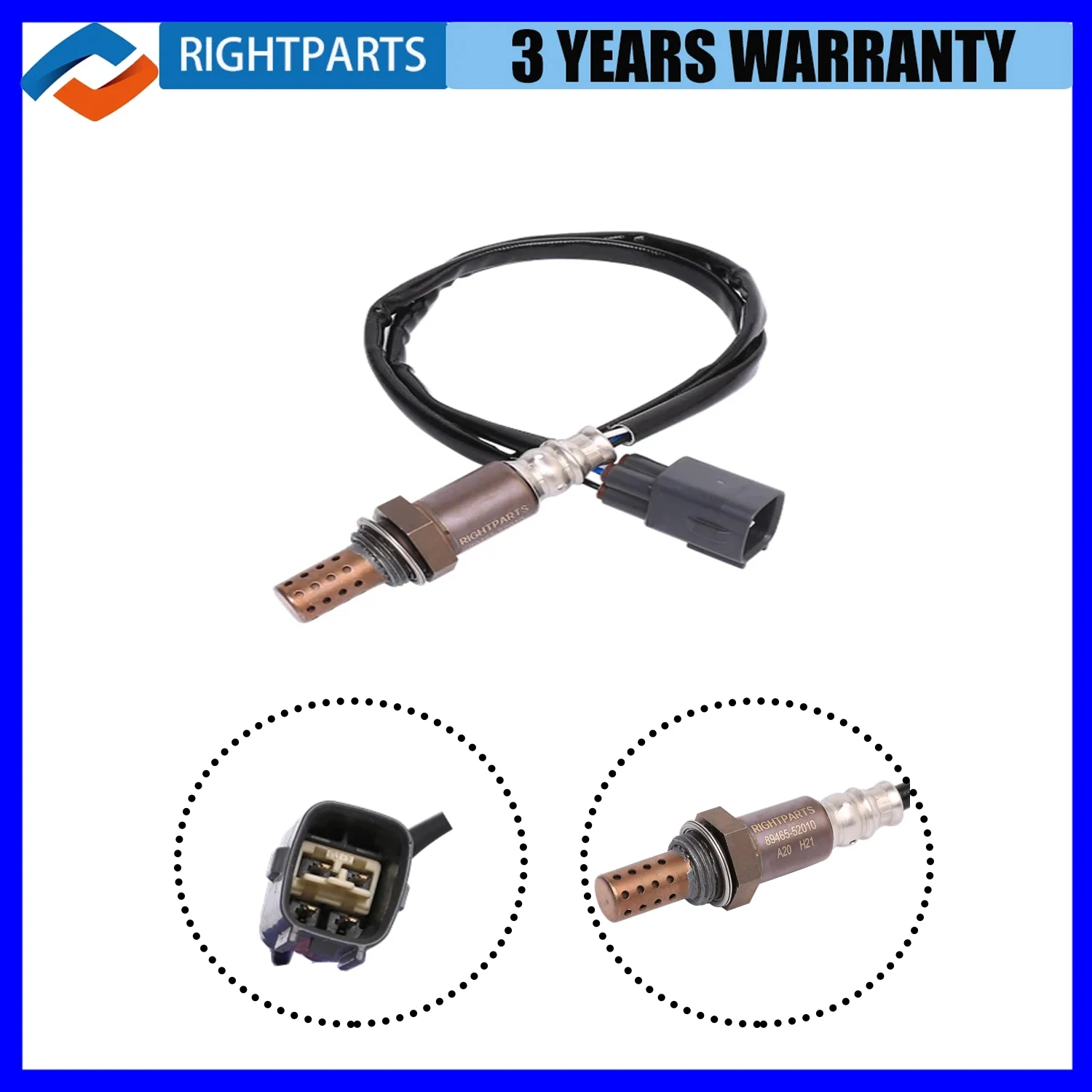 

RIGHTPARTS 89465-52010 Lambda O2 Oxygen Sensor fit for TOYOTA Vitz Echo Yaris Platz HIGHLANDER RAV4 LEXUS GS300 1999-2005