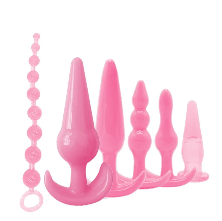 6/7/8pcs/set Bullet Anal Plug Silicone Backyard Vibrating Massage Stick Adult Erotic G-spot Orgasm For Men Women Couple Sex Toys