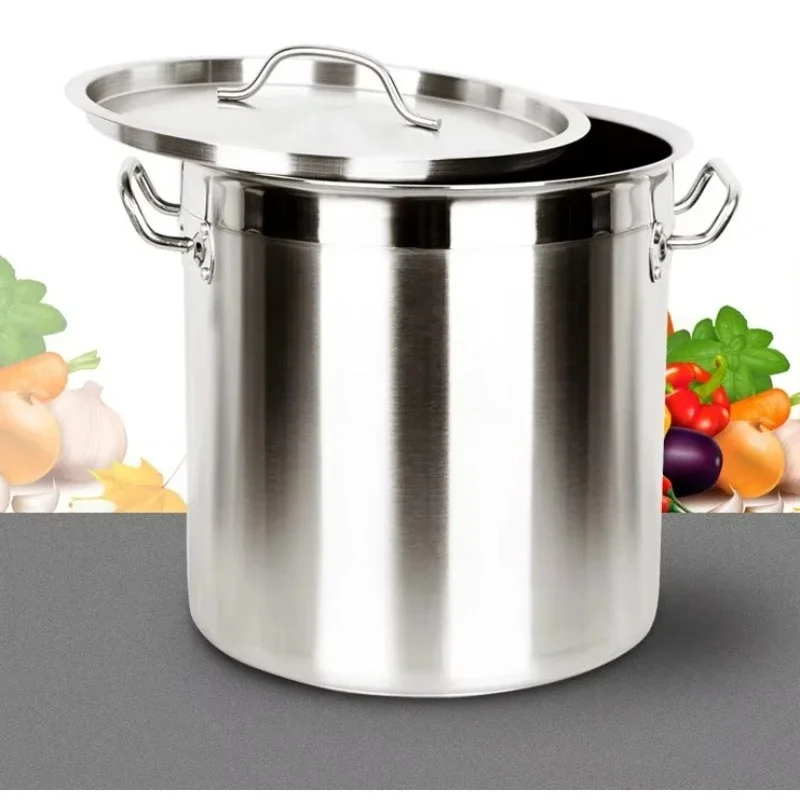 Kitchen Cookware Soup Pot Steam Cooking Saucepan Stainless Steel Custom Modern Soup Pot Sustainable