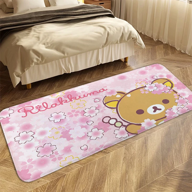 Children's Bedroom Carpet R-Rilakkuma Bathroom Living Room Rug Soft Outdoor Entrance Doormat Toilet Foot Mat Home Decorations