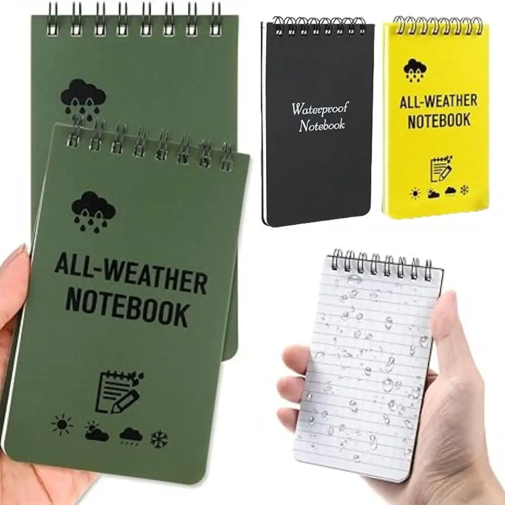 Waterproof Notebook Military Tactical Note Book Mini Pocket Notebook All Weather Notepad Outdoors Camping To Do List Planner