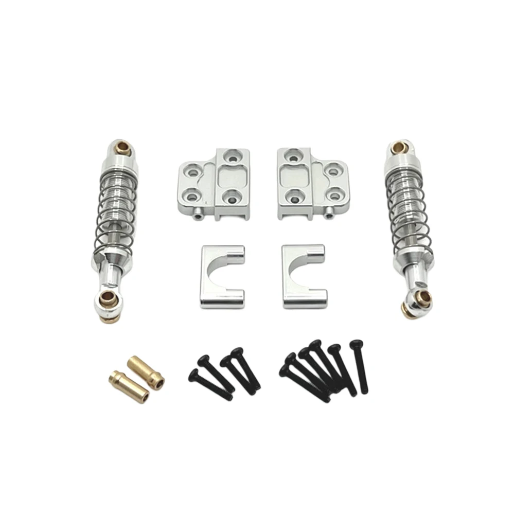 1 conjunto de amortecedores traseiros, base fixa, conjuntos de cobre para mn82 para lc79 para mn78 para carro crawler rc 1/12 peças de amortecedor traseiro