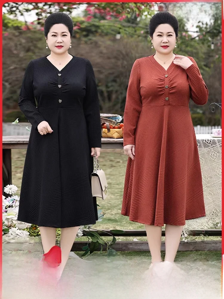 ele-mid-length-long-sve-materni-dr-for-older-women-plump-women's-faion-slimming-wide-lady-base-layer-skirt