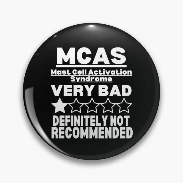 Mcas Awareness Mast Cell Activation Syn  Soft Button Pin Lapel Pin Fashion Brooch Women Metal Collar Funny Cartoon Badge Decor