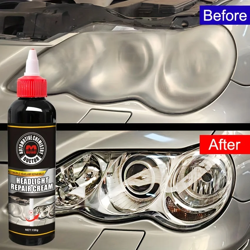 Car Headlight Restoration Polishing Kits Scratch Remover Repair Cleaning Paste Headlight Renewal Polish And Maintenance Liquid