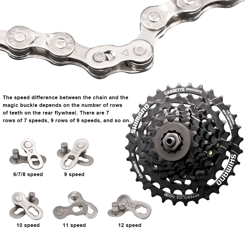 5 Paar Fahrradketten-Verbindungsstücke, magische Schnellverschlüsse für Fahrräder, geeignet für Mountainbikes, passend für 6/7/8/9/10/11-Gang-Schaltungen. – Detail 4