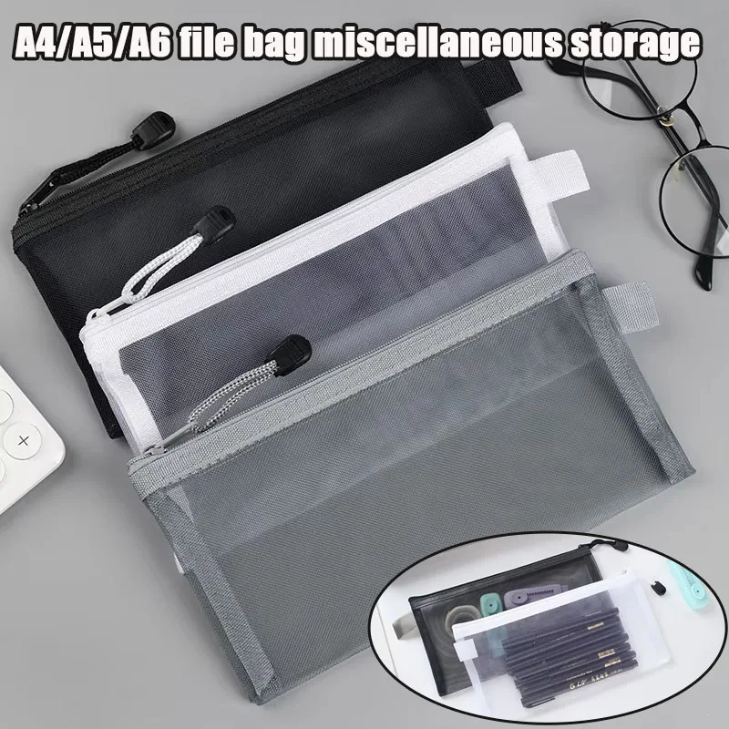 

1 Piece A4/A5/A6 Clear Zipper File Bag Exam Approved Student Test Supplies Document Folder Pencil Case Organizer for School