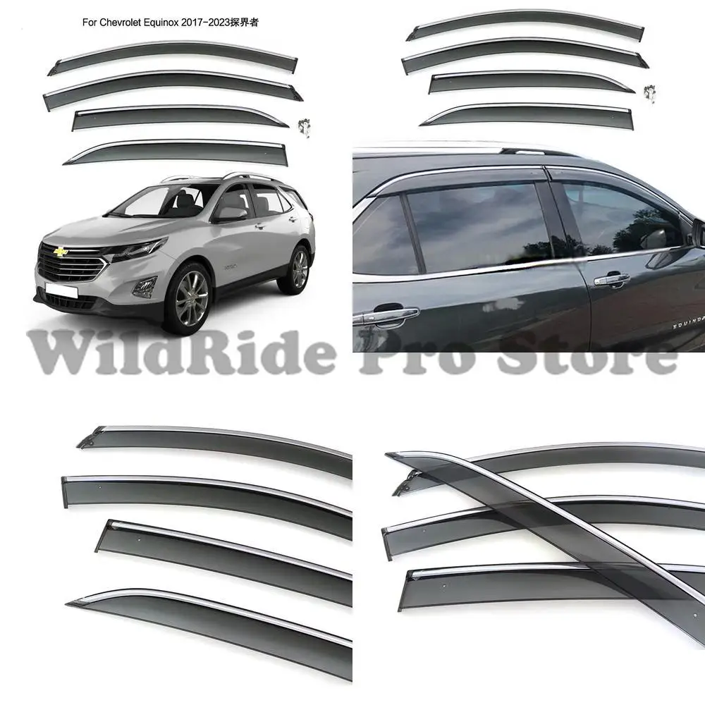 

1 комплект литых оконных козырьков от дождя для Chevrolet Equinox 2017-2023 гг.