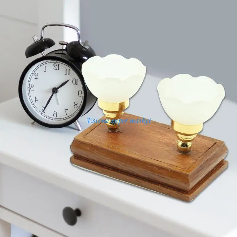 

090B Bedroom Ceiling Lamp Model Realistic Vintage Life Scene Doll House Pretend Game