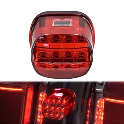 Motorcycle Red LED Brake Tail Light Rear Lamp For Harley Dyna Fat Boy Sportster XL Touring Road King Street Glide FLHR FLHX