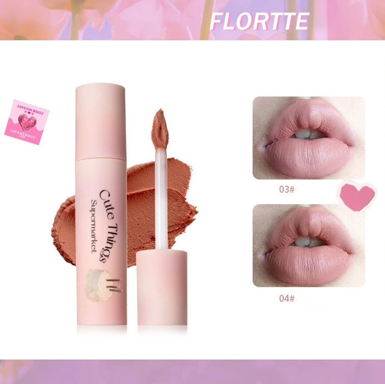 FLORTTE Lip Base Color Primer Lip Cream Lightens The Color Of The Lips Cute Things Lip Mud Matte Makeup Women Cosmetics