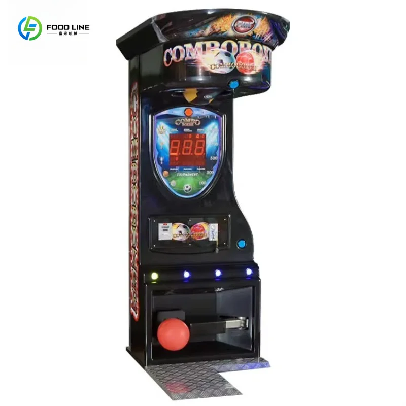 Custom Commercial Vertical Boxing Punch Kicker Game Machine Built-in Digital Scoring Display System