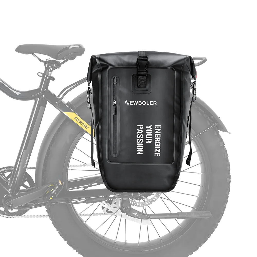 AliExpress NEWBOLER  Bike Pannier Bag 27L Big Capacity Waterproof Travel Cycling Bag Bicycle Rear Seat Trunk Bag Electric Bike Accessories