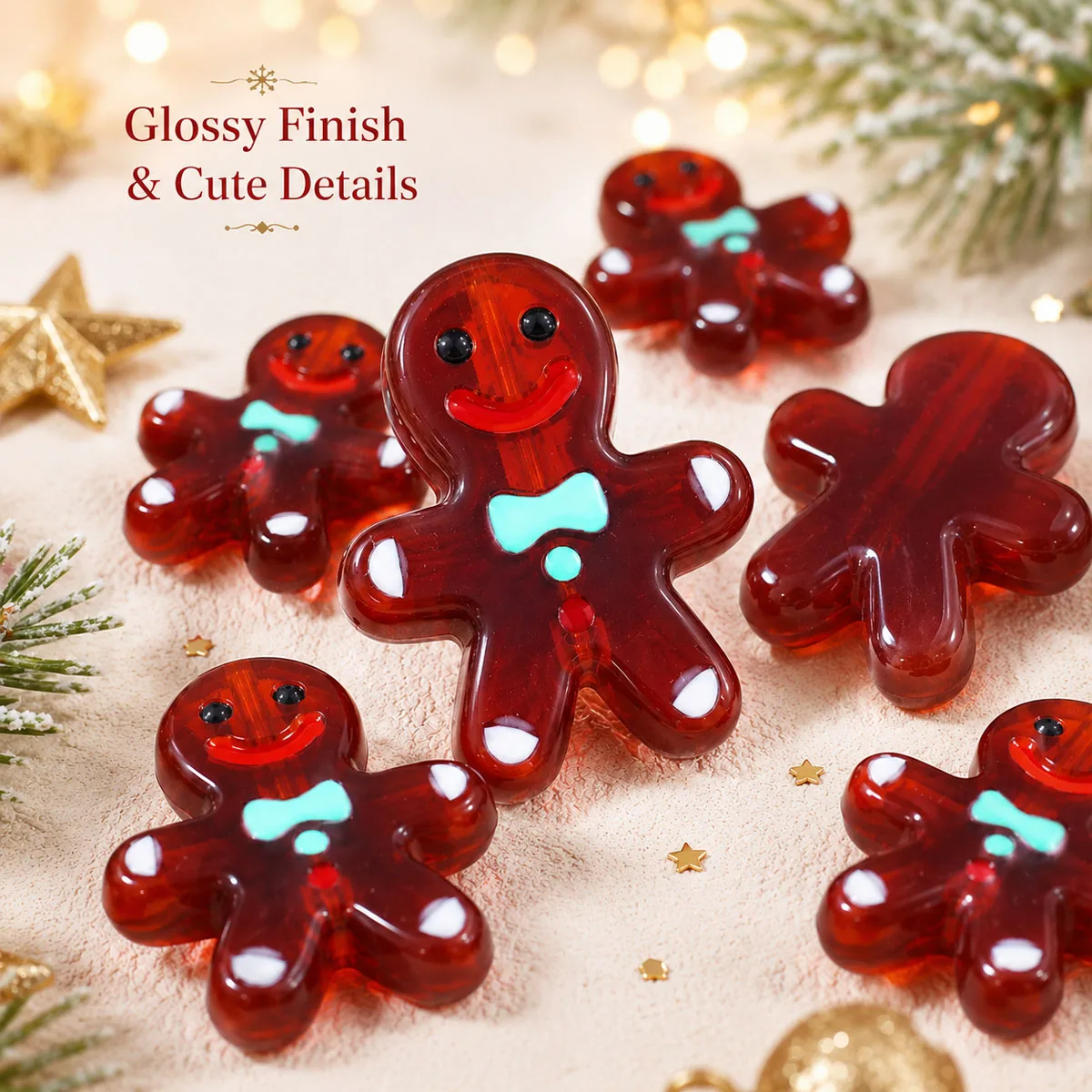 3/6Pcs 21x26mm Hand-Drawn Colorful Christmas Snowman Spacer Loose Beads for Jewelry Bracelets Necklace Making DIY Accessories