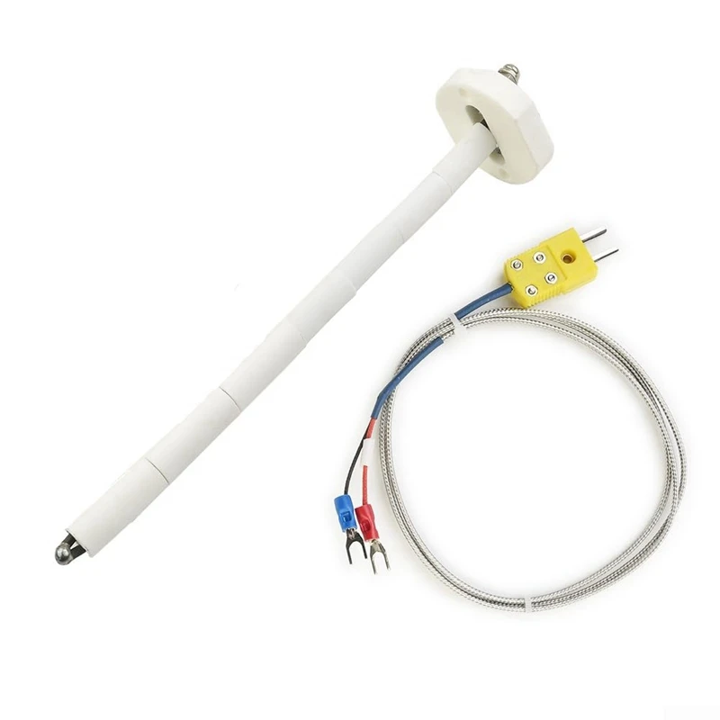 Type K Thermocouple Probe Set For High Temperature Measurement, 3.3Ft Cable, -58 To 2372°F (-50 To 1300°C) Range