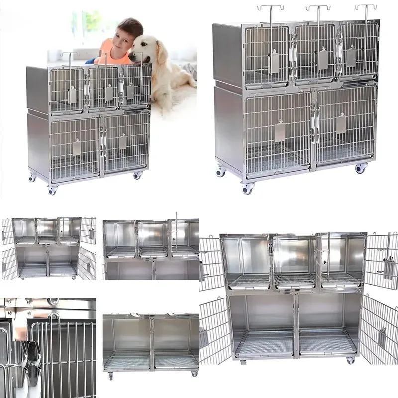 Stainless Steel Pet Kennel Outdoor Cat Dog Cage Animal Protection Hot Sale