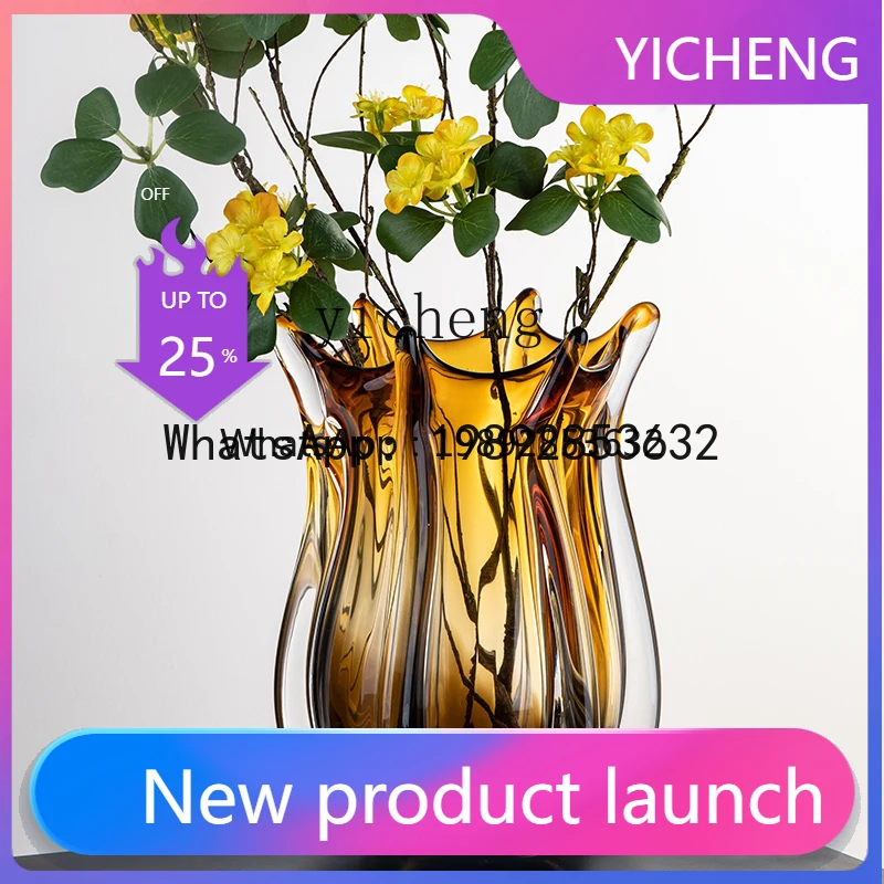 

high-grade glazed vase thickened light luxury high-end living room entrance ornament