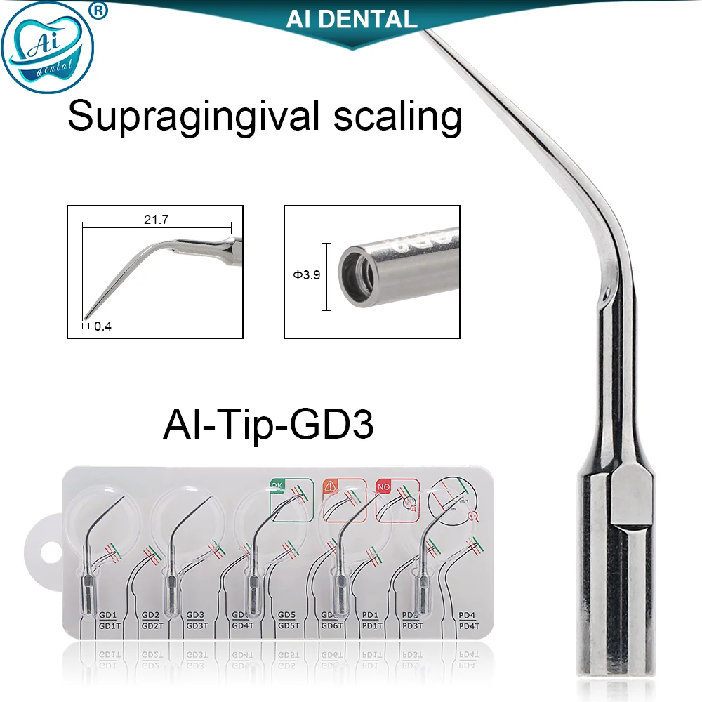 Końcówki stomatologiczny skaler ultradźwiękowy serii ai-tip skalowanie przyzębia endodontyka końcówki skalujące pasują do końcówek skalera typu E G P