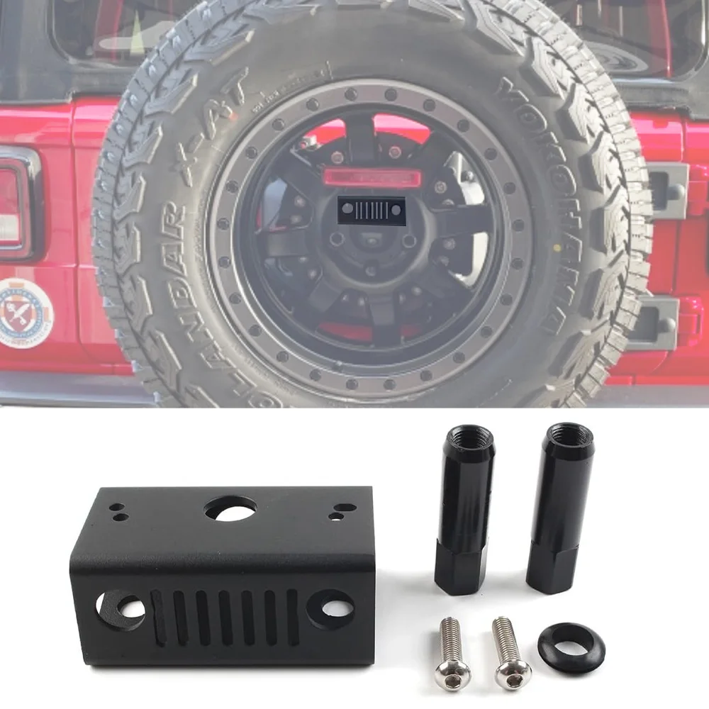 

High Mount 3rd Third Brake Taillight Relocation Bracket Spare Tyre Brake Lamp Mount Holder For Jeep Wrangler JL 2018-2024