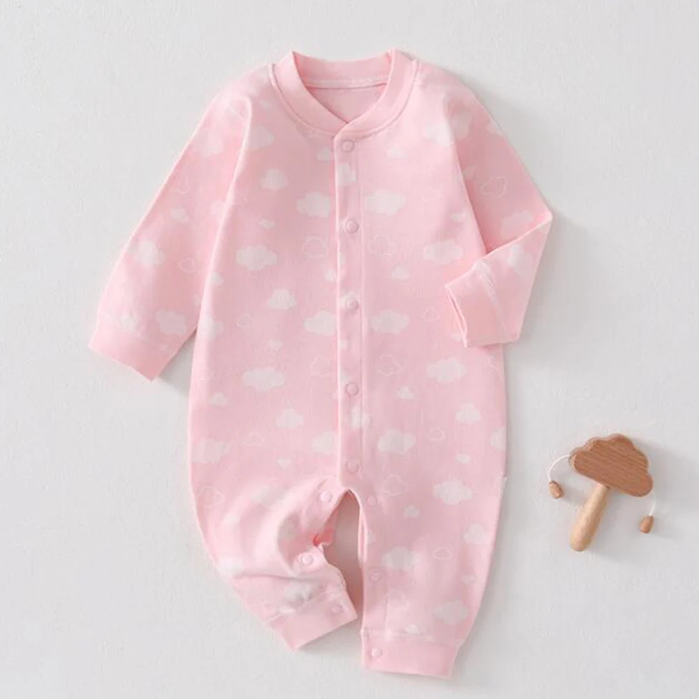 ملابس أطفال أولادي بوتيك ثوب فضفاض للأطفال بأكمام طويلة لربيع وخريف 100% قطن لحديثي الولادة بذلة للأطفال الرضع للفتيات