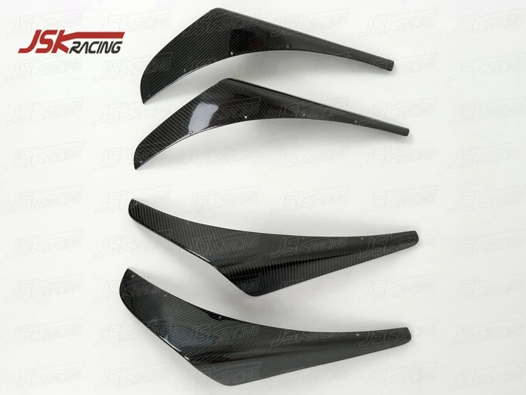 VOLTE X STYLE CARBON FIBER FRONT BUMPER CANARDS for MITSUBISHI LANCER EVOLUTION EVO 7 8 9 - view 6