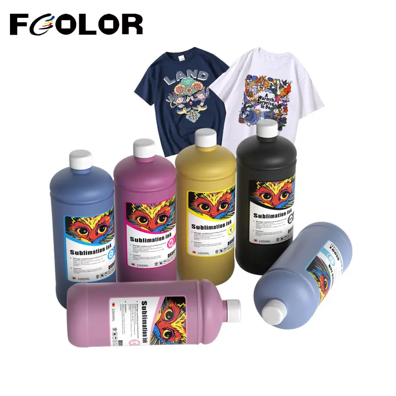 Fcolor 6-Encre de sublimation pour imprimante à jet d'encre Epson, 500ml, transfert de chaleur, alimentation directe