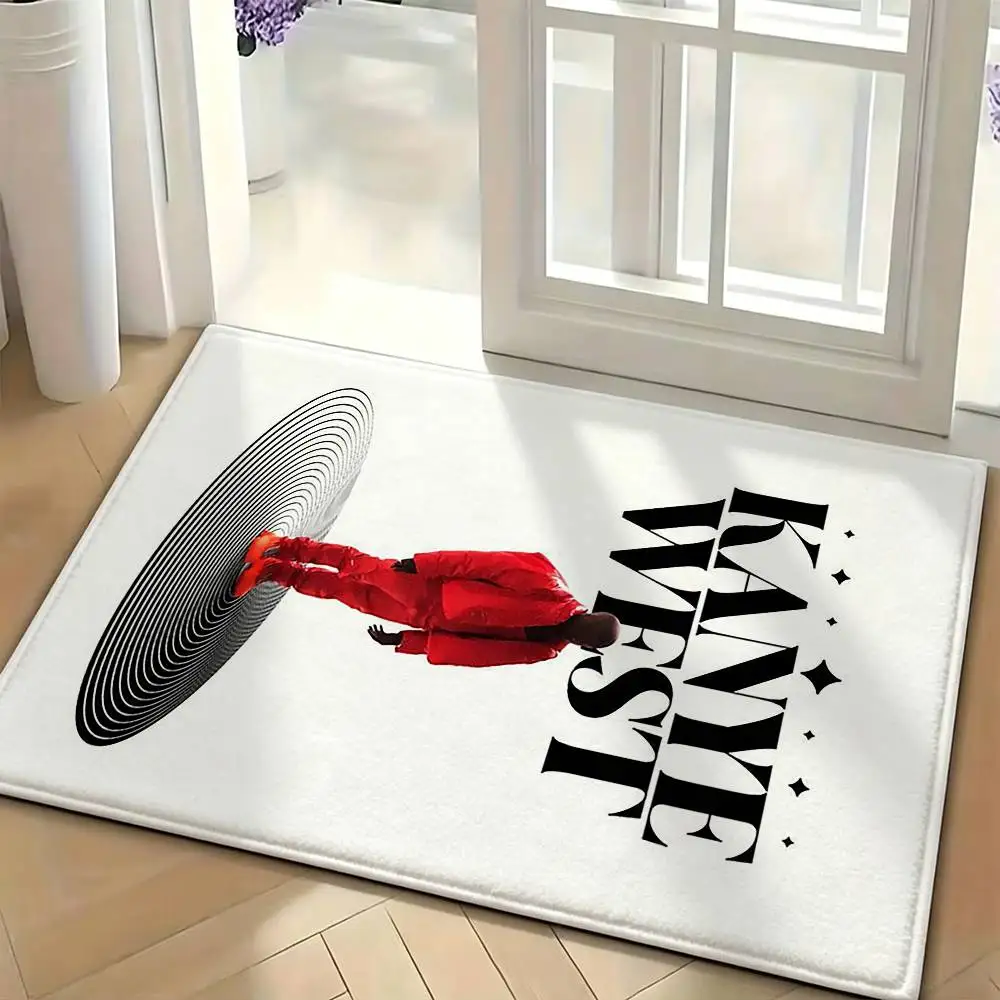 K-Kanye W-West Floor Mat Soft Non Slip for Entry Door Bathroom Indoor Home Decorative Carpet