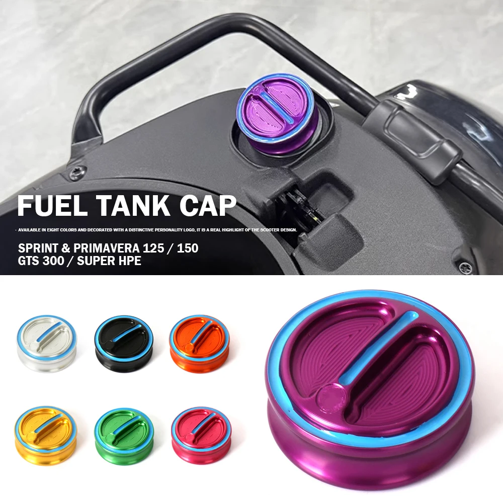 

For Vespa GTS 300 GTS300 Super HPE Sprint Primavera 125 150 Motorcycle Accessories Fuel Gas Tank Personality Decorative Oil Cap