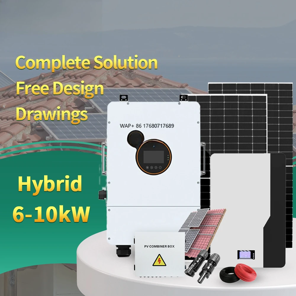 High Efficiency Hybrid 6kW 8Kva Solar Energy System Single Phase 10kW Grid Tie off Solution for Home & Business MPPT Controller