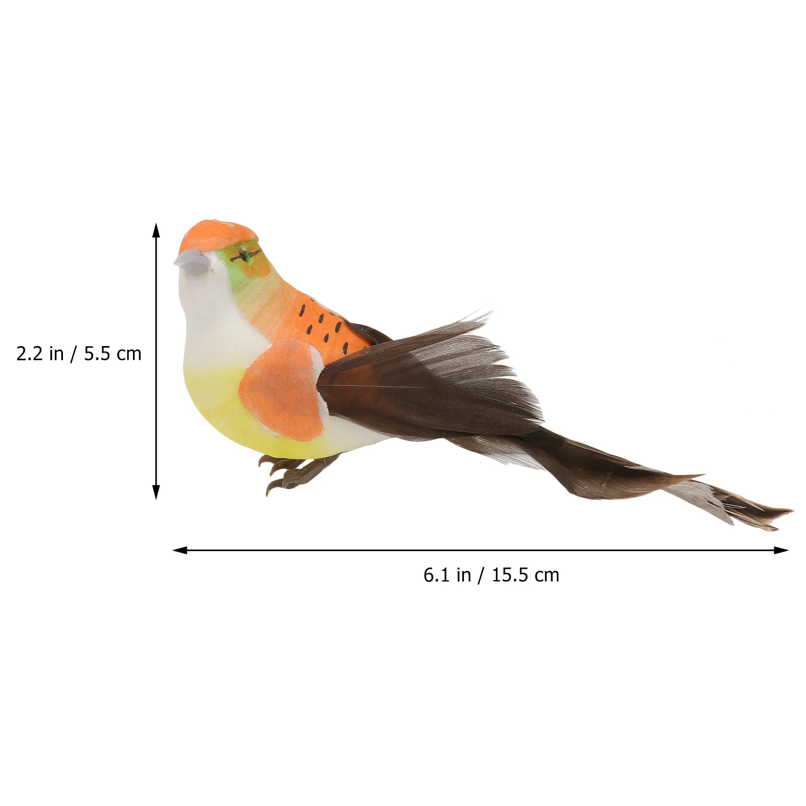 

6pcs Simulation Artificial Bird Mini Bird For Garden Decoration Tree Ornaments Desktop Decor Animal Statues