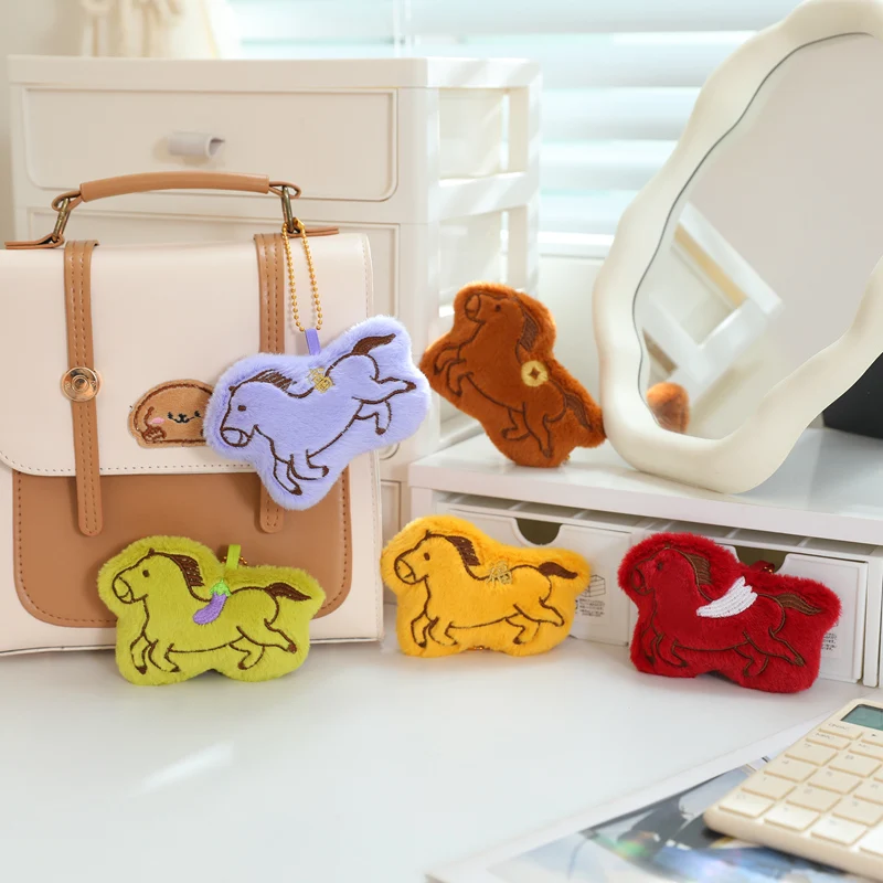 

Мини-конь, мягкие плюшевые игрушки, милая кукла пони, подвеска-брелок с благословением, креативные подарки на день рождения