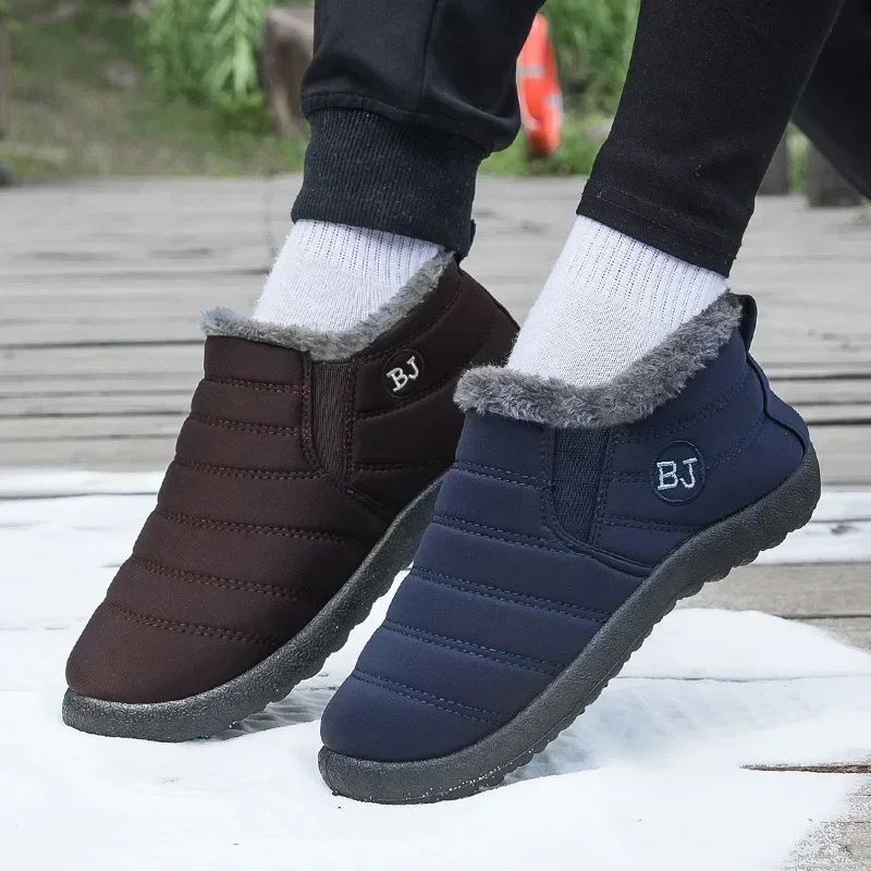 Winter Boots for Women Waterproof Snow Boots Botines Mujer 2024 New Slip on Plus Size Women Shoes Flat Couple Cotton Shoes Men