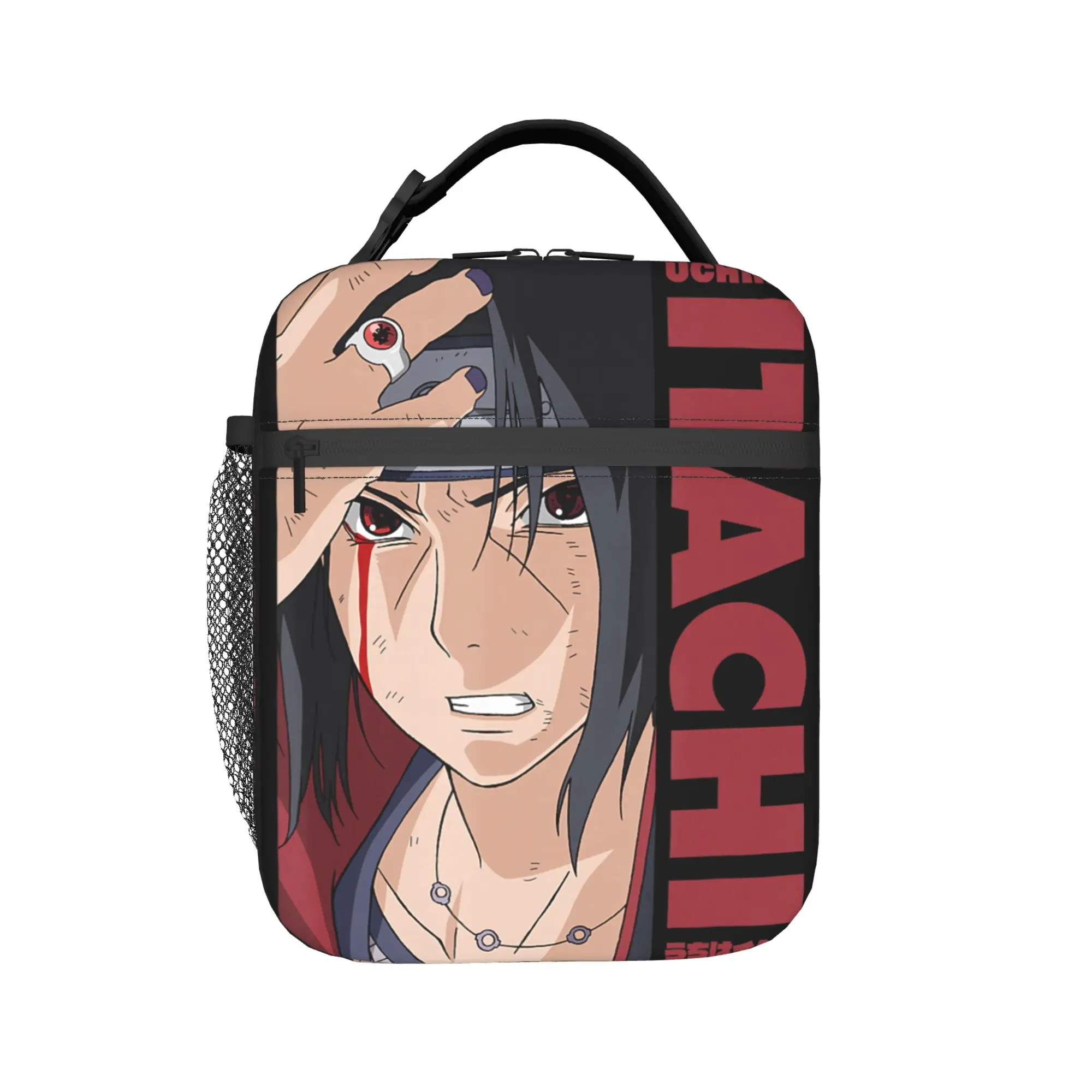 Shippuden Itachi Block and Narutoes Name Insulated Lunch Bag Thermal Bag Reusable,Meal Container Large Tote Lunch Box Girl Boy view 3