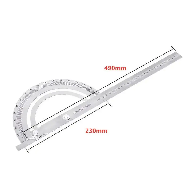 100/150/300MM 180 Degree Stainless Steel Portable Protractor Rotary Angle Finder Measuring Ruler Practical Woodworking Tools