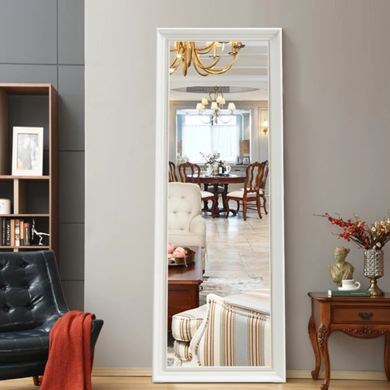 

mirror home wall-mounted full-length European retro bedroom floor mirror clothing store fitting mirror