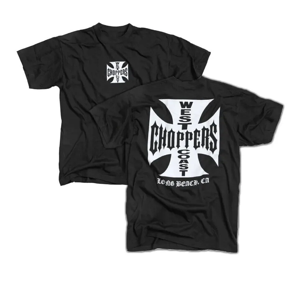 West Coast Chopper 2 Sides Graphic 2 Side Unisex Black T- Shirt