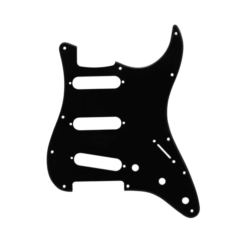 1PCS hand made solid black (Maple wood )woodGUITAR SSS Pickguard