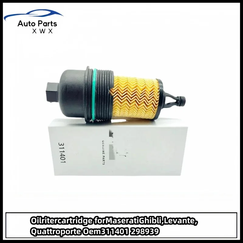 Oil Filter Cartridge for Maserati Ghibli, Levante, Quattroporte Oem 311401 298939 Oil filter