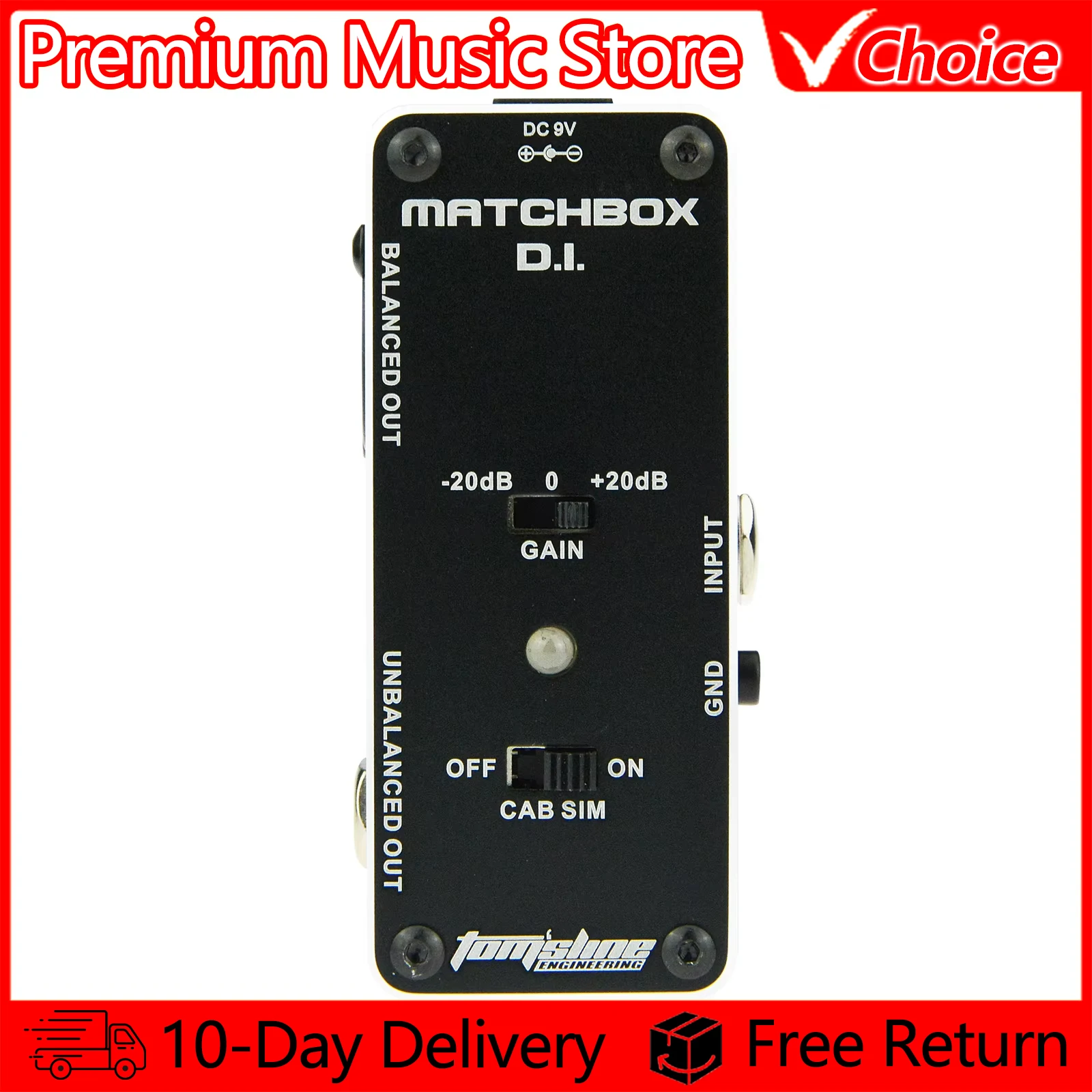 AROMA Guitar Pedal AMX-3 MATCHBOX D.I Analogue Effect Pedal Transfer Guitarra Guitar or Bass Signal to Audio System Effect