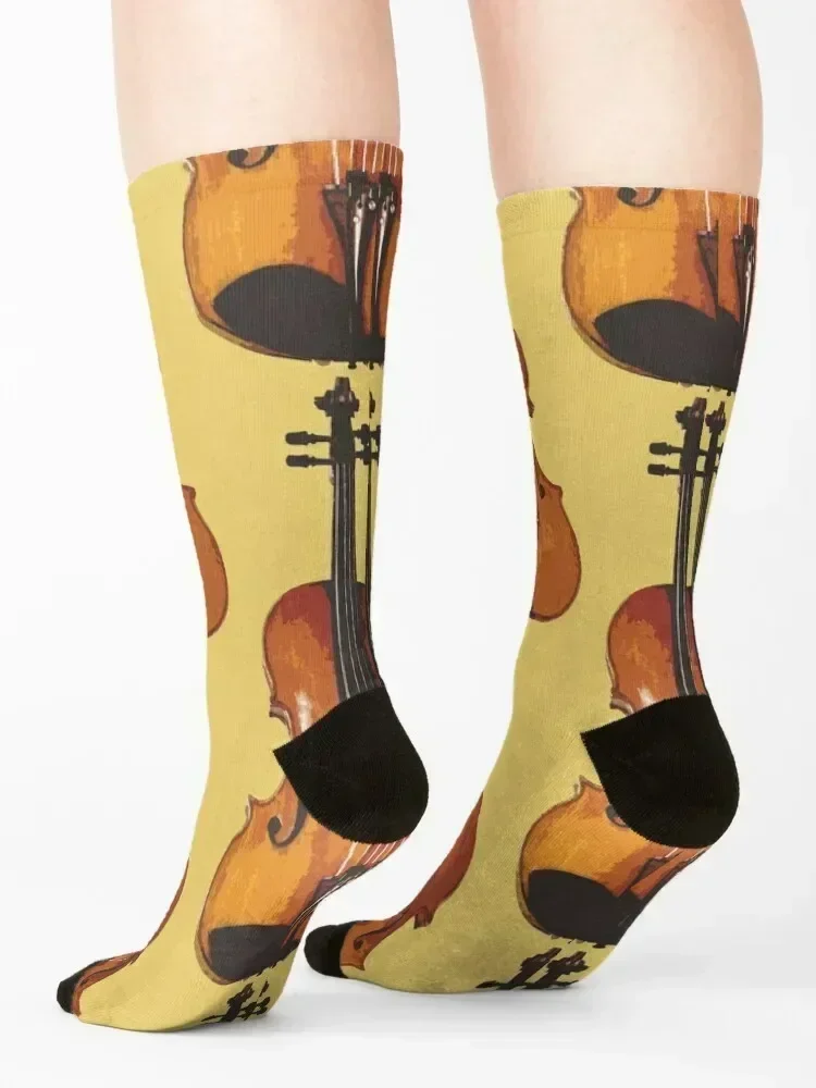 Viola Not Just a Big Violin Socks retro hip hop moving stockings hiphop Girl'S Socks Men's