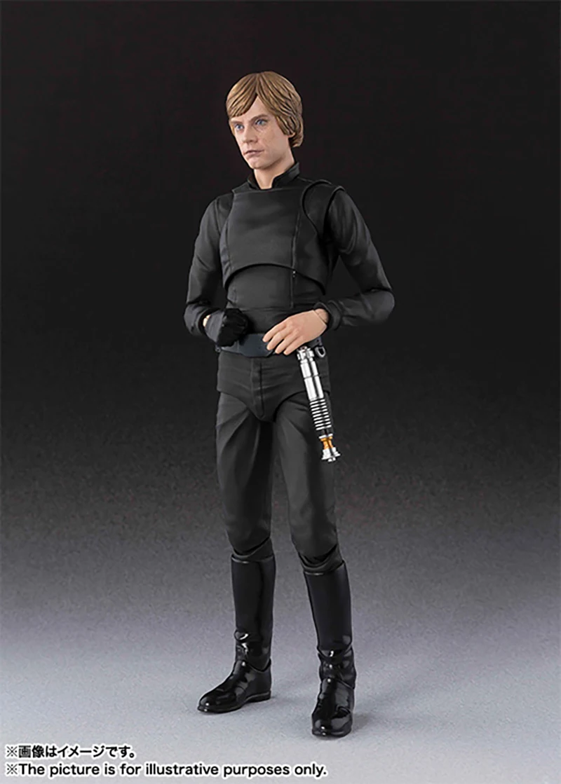 Série Anime Star Wars Shf Figure, Luke Skywalker Action Figure, Cavaleiro Jedi, Anakin Negro, Estatueta de Modelo Móvel, Brinquedo, Presente de Aniversário