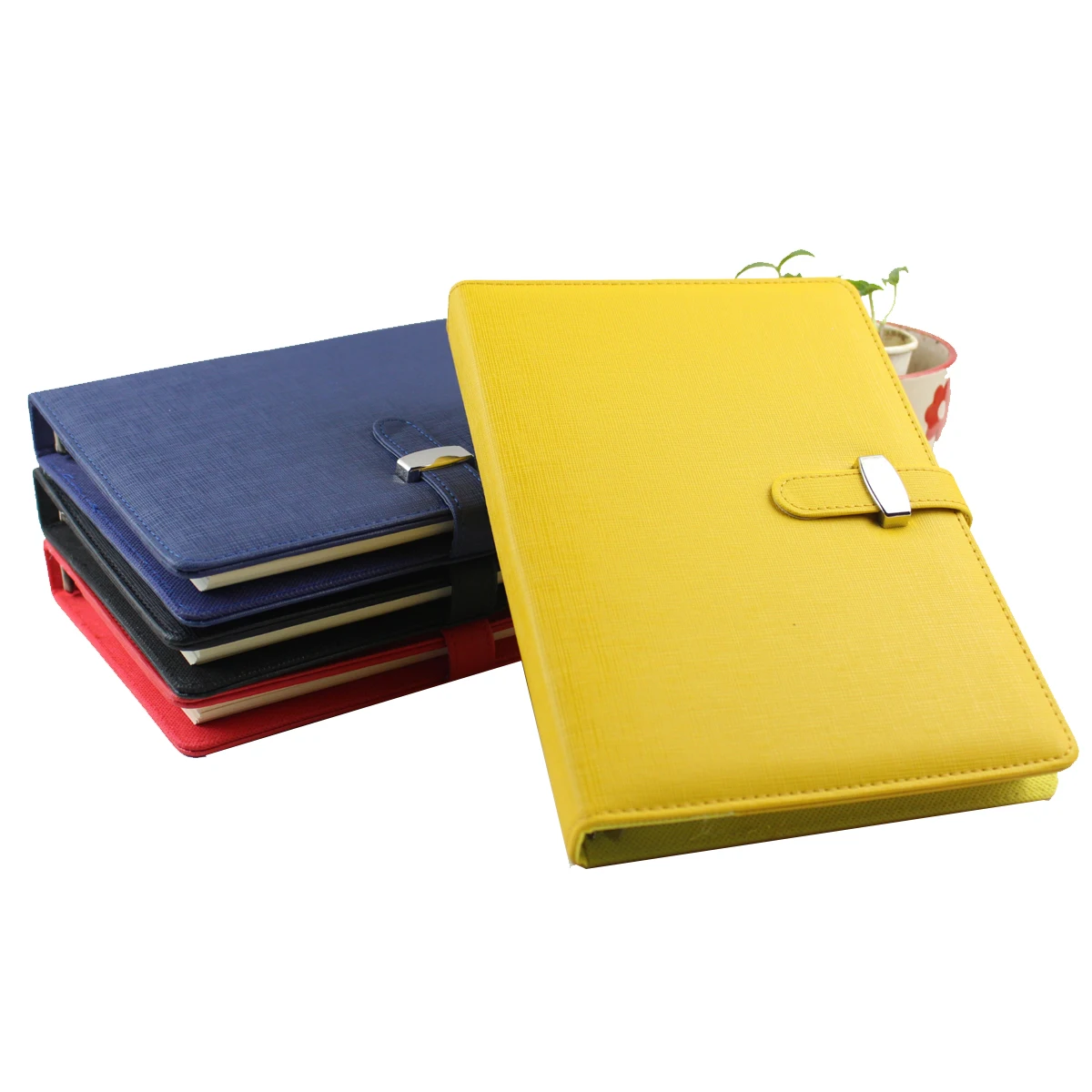 New A6 A7 6 Ring Binder PU Clip-on Notebook Leather Loose Leaf Notebook Cover Agenda Planner Organizer School Office Stationery