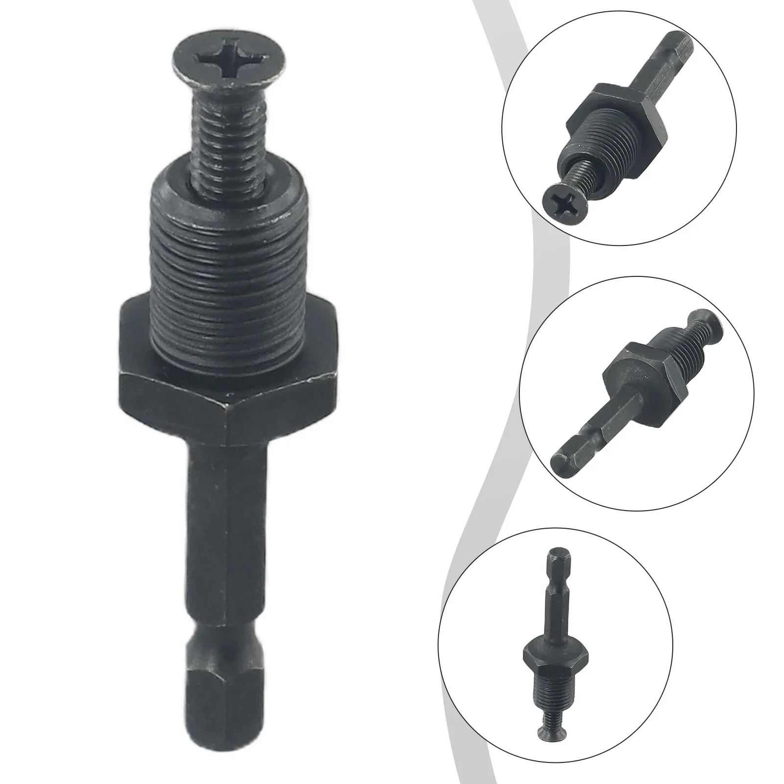 1Pcs 1/4 To 3/8Inch 1/4 To 1/2Inch Hex Shank Electric Drill Chuck Adapter Drill Chuck Adapter Converter Power Tool Accessories