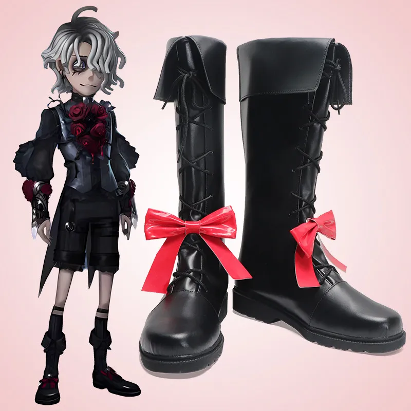anime-identity-v-emil-‌-zapatos-de-cosplay-botas-cortas-de-cuero-pu-negras-para-carnaval-de-halloween