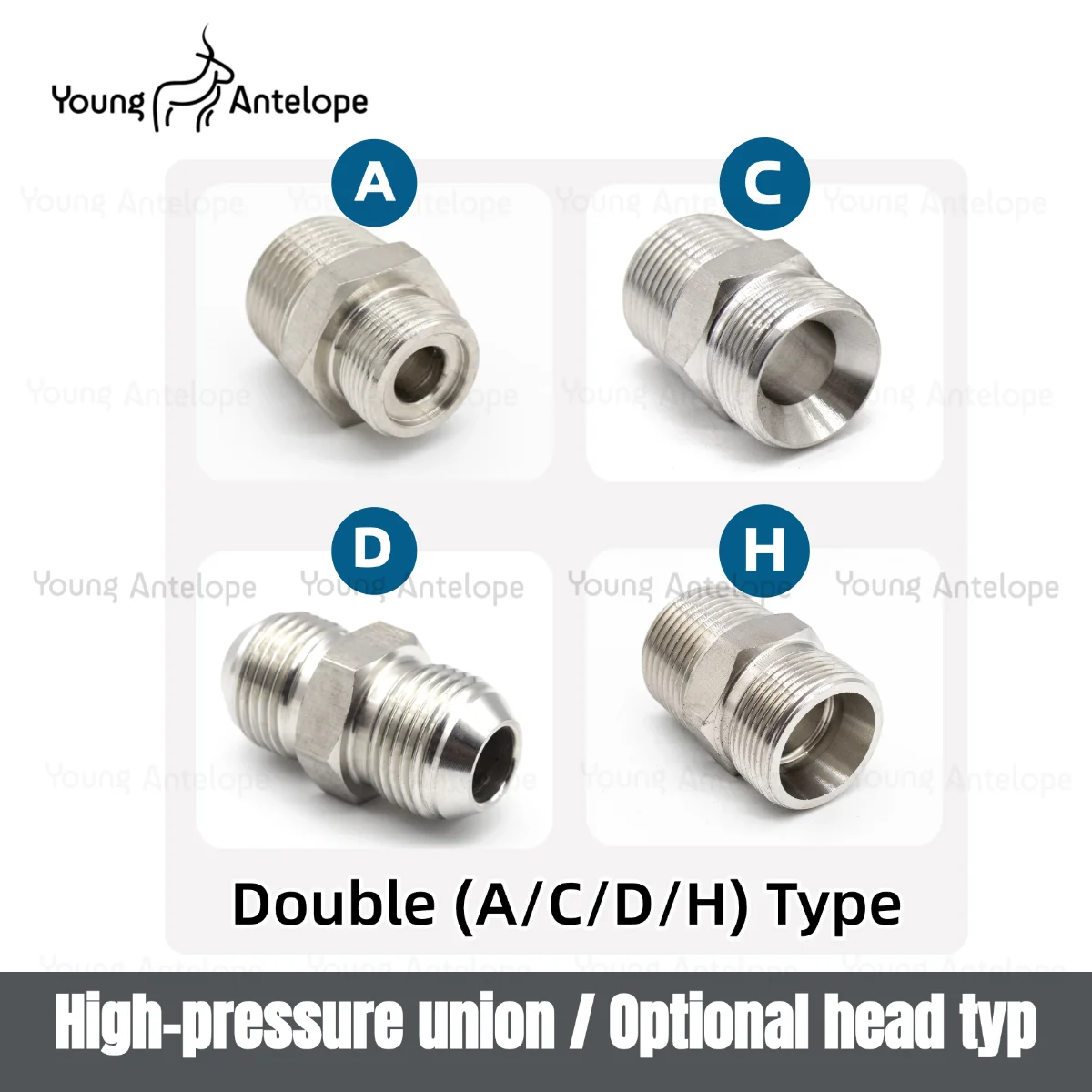 NEW 304 Stainless Steel High-Pressure Oil Pipe Fitting Metric Pair Double External Wire Reducer Transition Hydraulic Joint