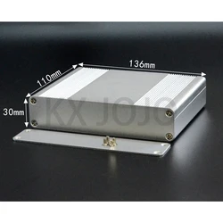 Aluminum Enclosure 136*30*110mm Split Silver Box Waterproof Case Electronic Box DIY Power Housing Instrument