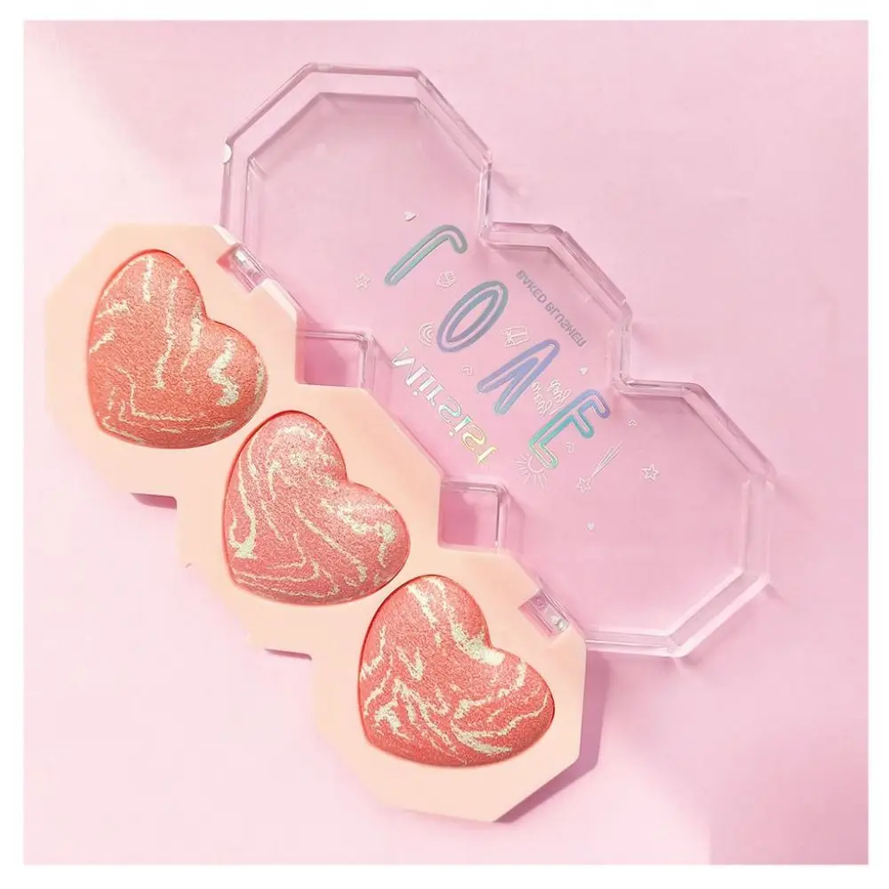 New 3 Colors Face Blusher Natural Long Lasting Blush Palette Multifunctional Waterproof Eye-shadow Women