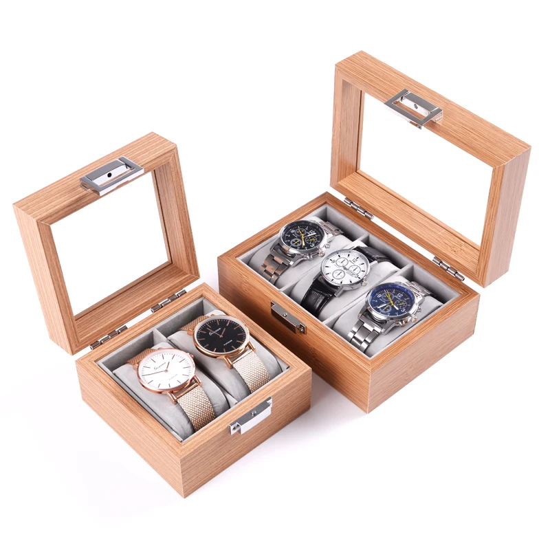 WellZone 2024 New Style Environmental Protection Bamboo Watch Box  Fashionable Chinese style Watch Storage Case