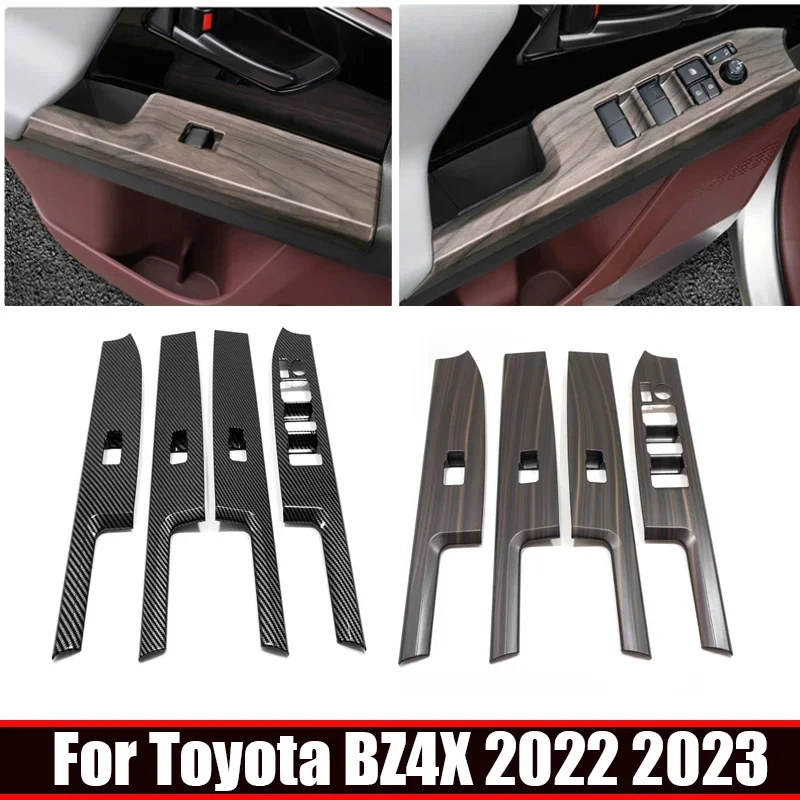 

Automotive Decorative Strips For Toyota Bz4x Ea10 2022 2023 Abs Interior Car Windows Rise Switch Panel Glass Lift Control