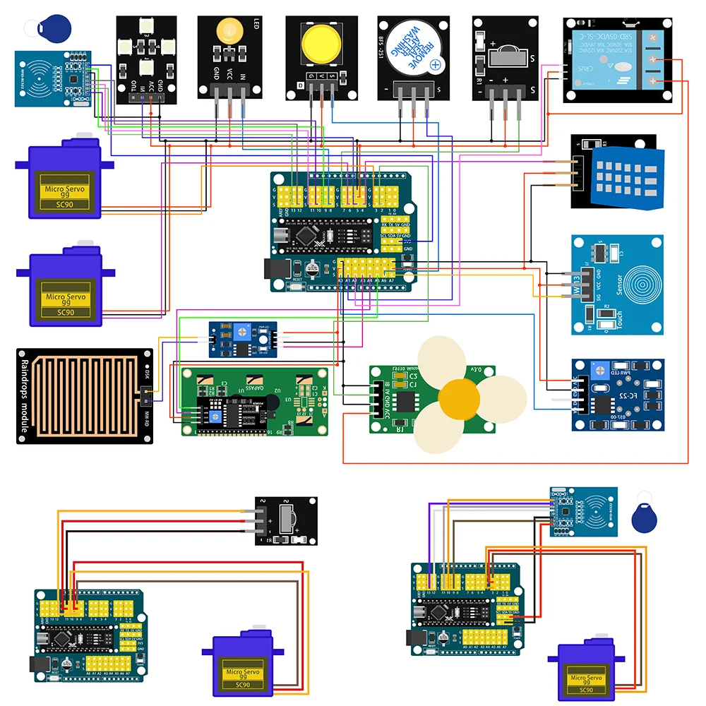 Imagem -04 - Kit Completo Automação Smart Home Model Kit Profissional para Projeto de Programação Arduino Kit Faça Você Mesmo Eletrônica para Aprendizagem Escolar